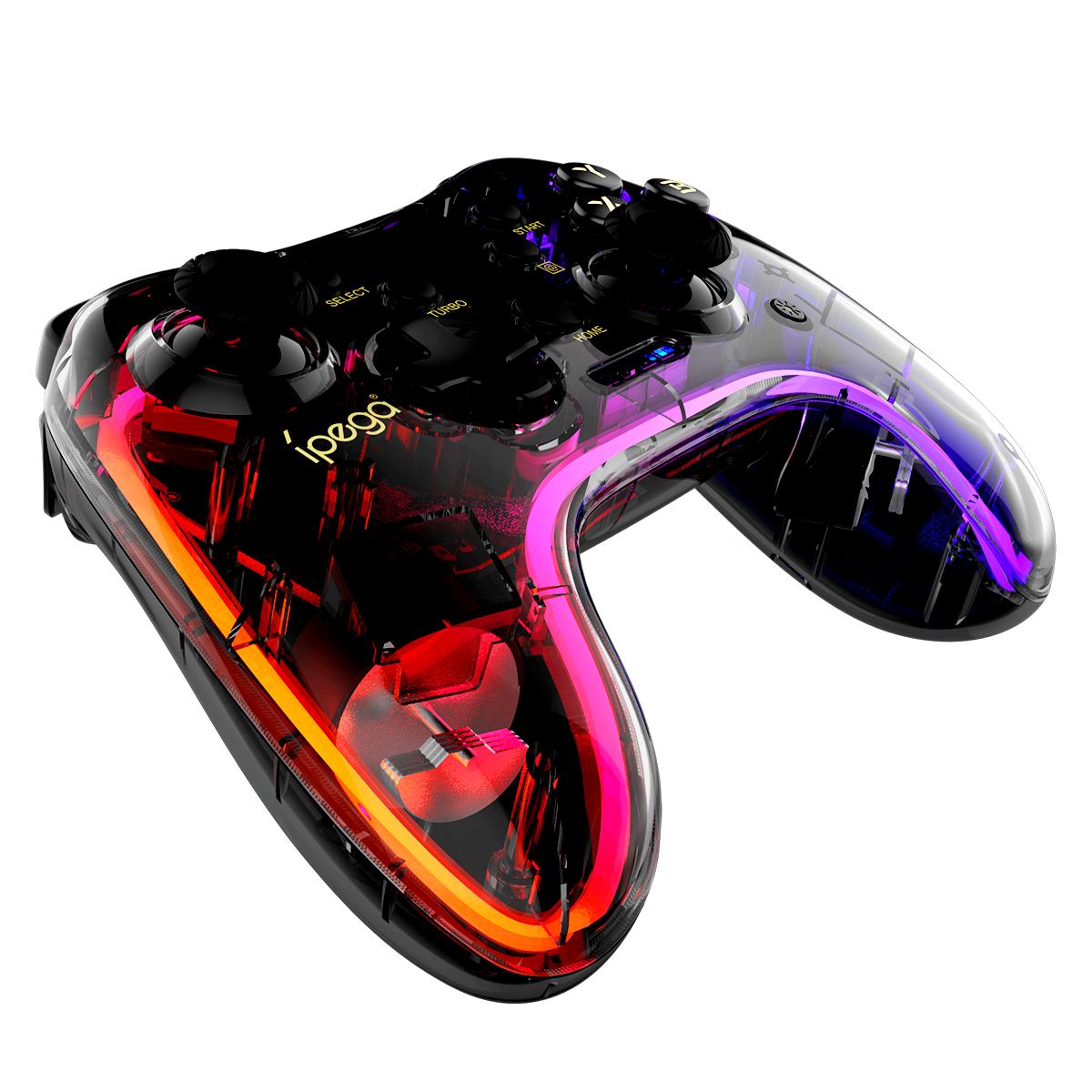 iPega Bluetooth Game Controller RGB Colorful Transparency Gamepad for IOS/Android/PC/NS Host/P4/P3 - Black Diamond iPega Bluetooth Game Controller RGB Colorful Transparency Gamepad for IOS/Android/PC/NS Host/P4/P3 - Black Diamond